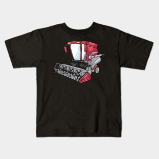 Combine Harvester Farmer Tractor Farm Farming Kids T-Shirt